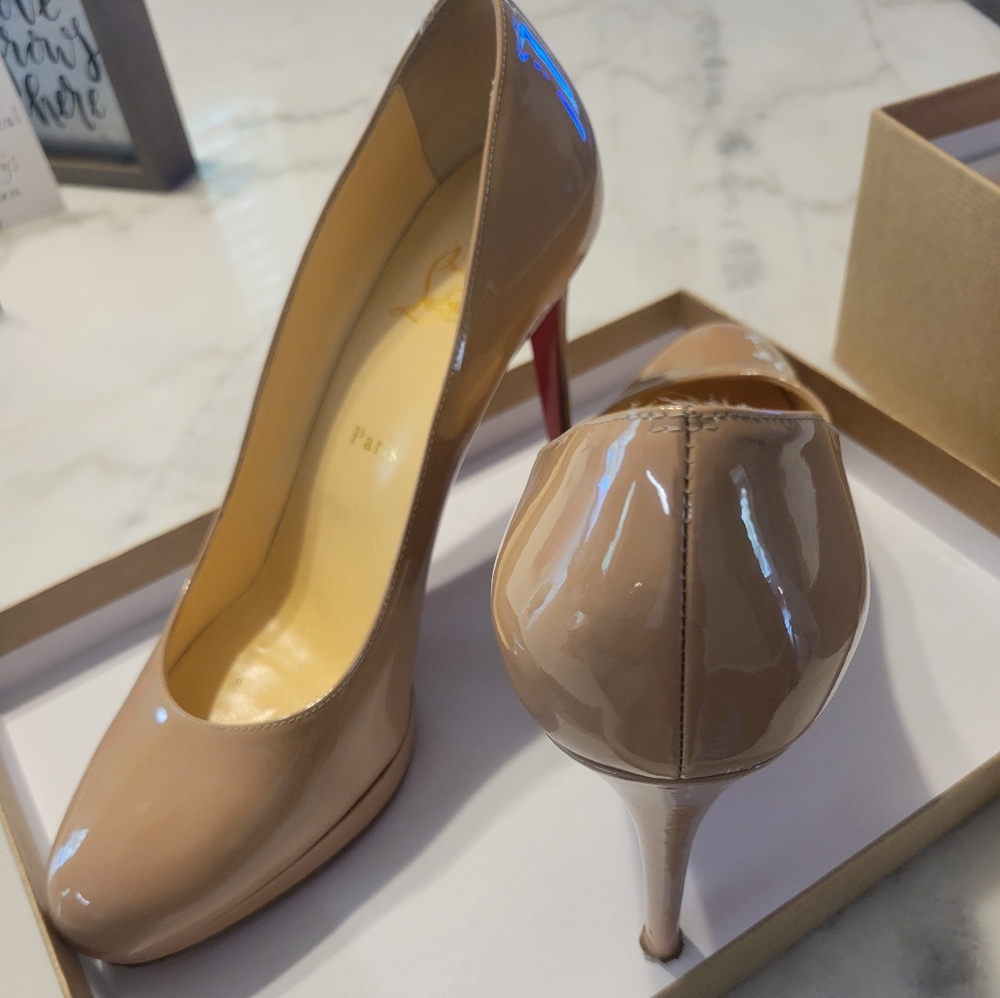 Nude Patent Red Bottom Shoes